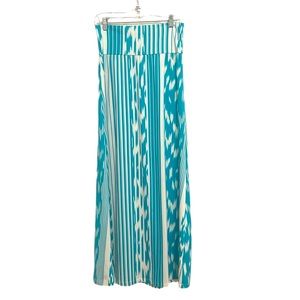 HALO Beautiful Turquoise Flowy Maxi Skirt Like New Final Price or Bundle Sz Sm